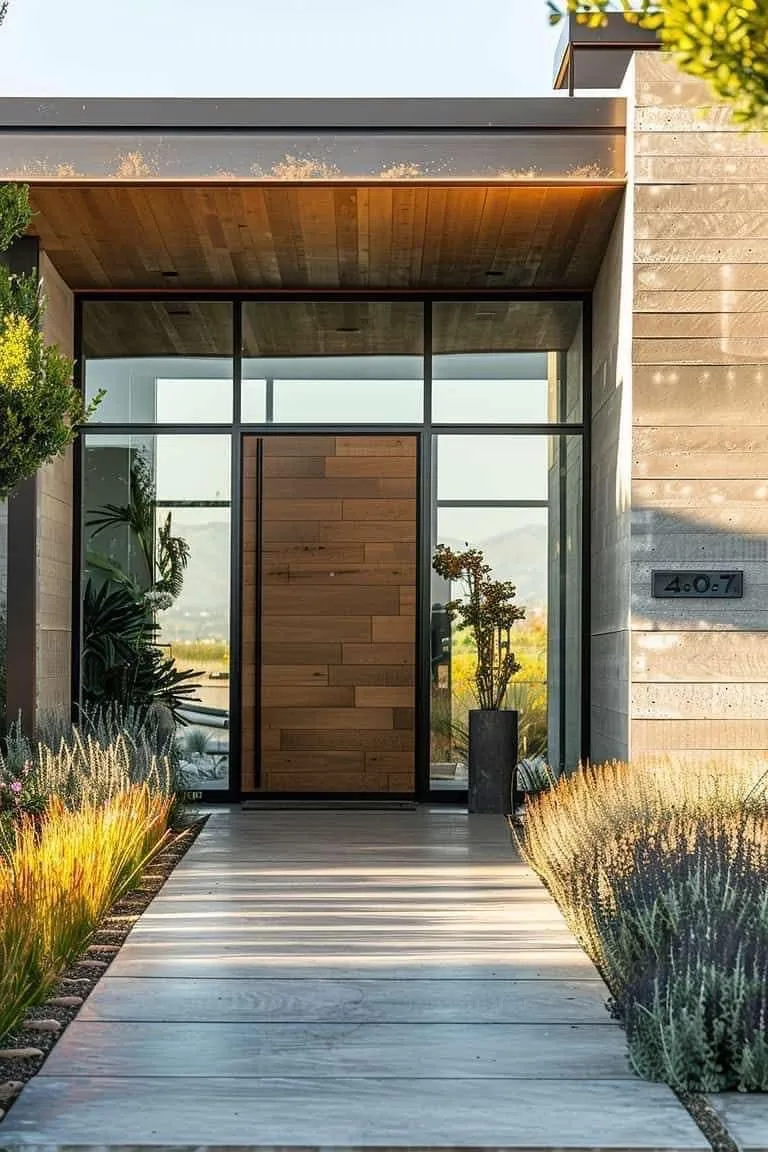 Slim aluminium profile system door - narrow frame window design India